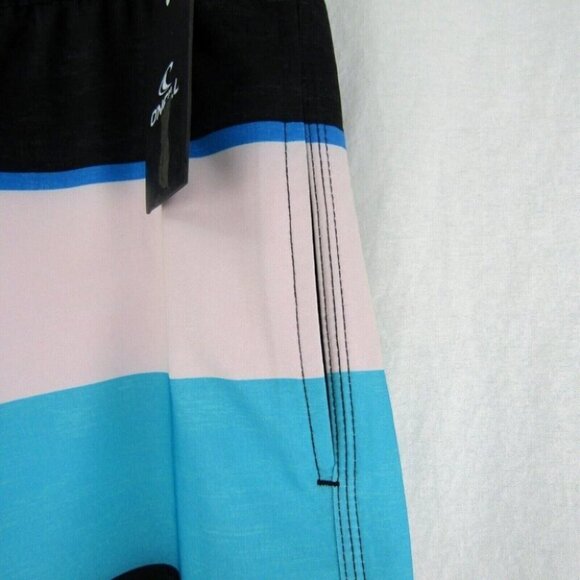 ONeill Smash Up Volley Swim Board Shorts XXL Black Blue Pink Stretch New Tags - Picture 2 of 11